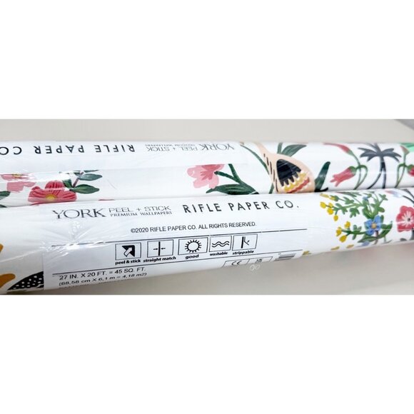 Rifle Paper Co. Premium Wallpaper Luxembourg (Lot Of 2) Peel & Stick Sealed New - Picture 2 of 9